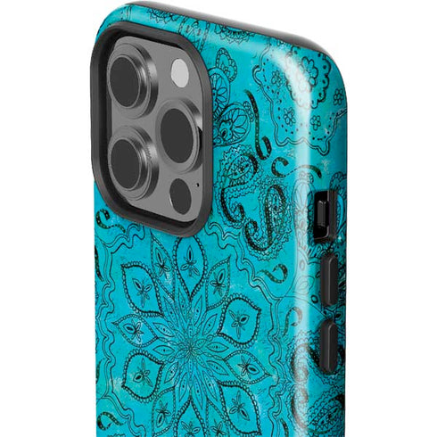 Blue Zen Ginseng iPhone 15 Pro Impact Case